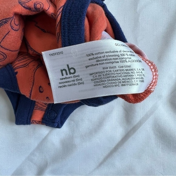 Carter’s Lot of 3 Sleeveless Rompers in size Newborn - Picture 12 of 14